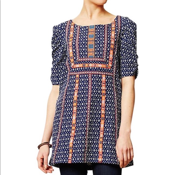 Anthropologie Tops - ANTHROPOLOGIE Akemi + Kin embroidered Seva tunic top M
